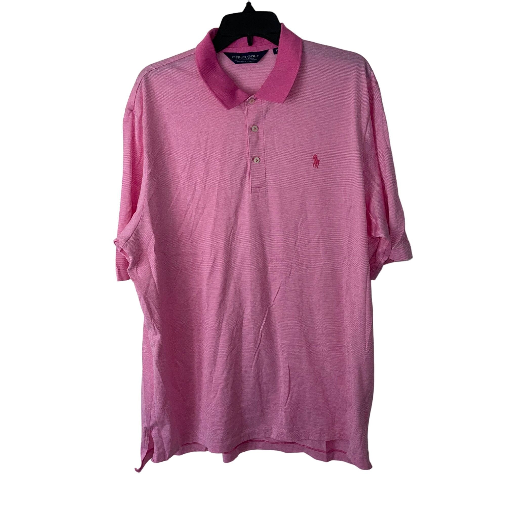 Ralph Lauren Mens Polo Shirt Size XL Pink Short Sleeve Golf
