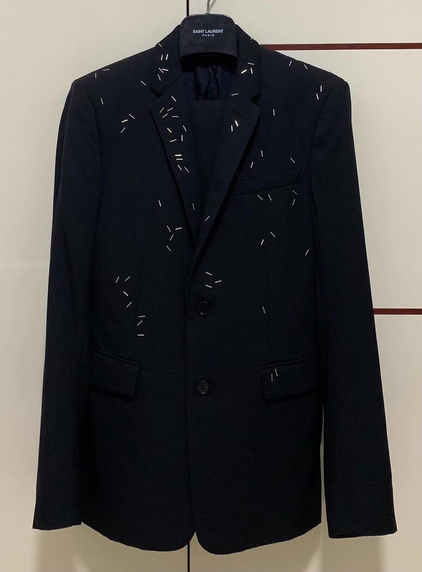 Dior Dior Homme 17SS Runway Collection Staple Detail Suit Q12 Size 44R - 1 Thumbnail