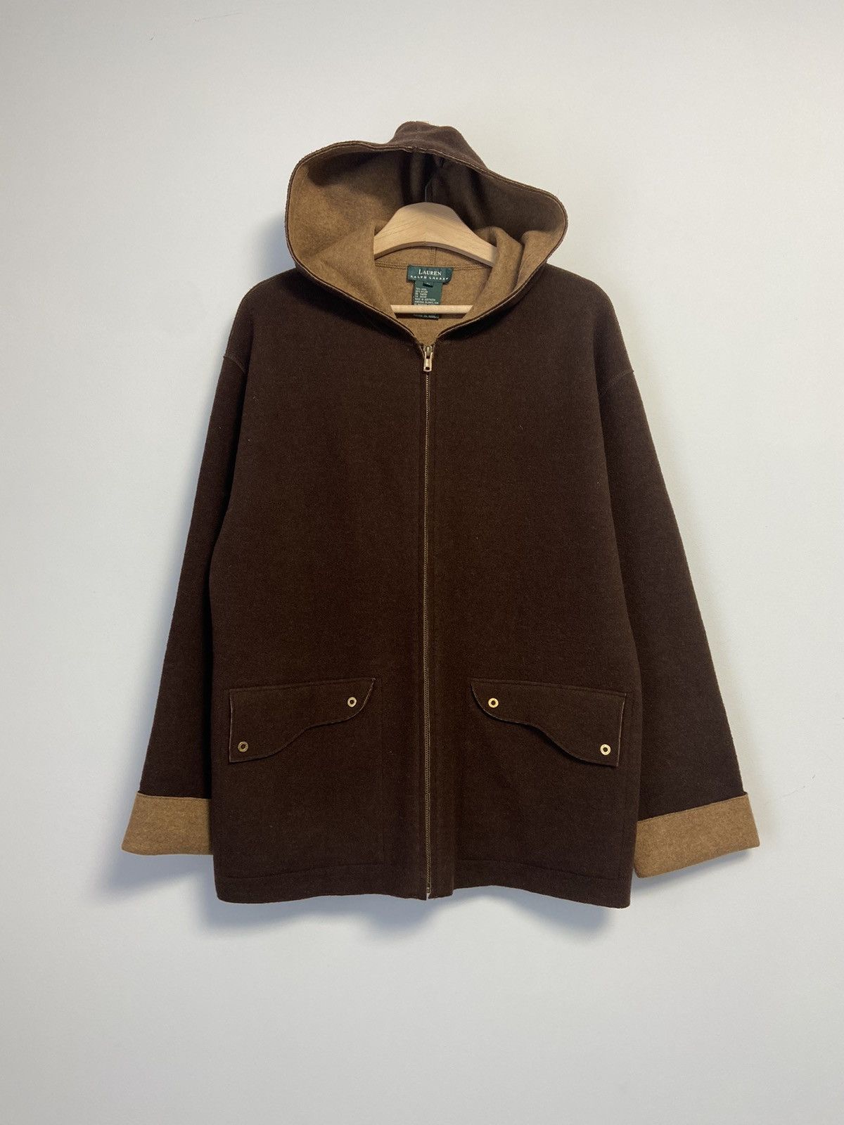 Ralph Lauren Ralph Lauren wool blend hooded zip front Size L / US 10 / IT 46 - 1 Thumbnail