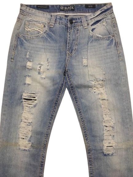 Japanese Brand VINTAGE BLACK PREMIUM JEANS DISTRESSED STYLE Size US 34 / EU 50 - 2 Thumbnail