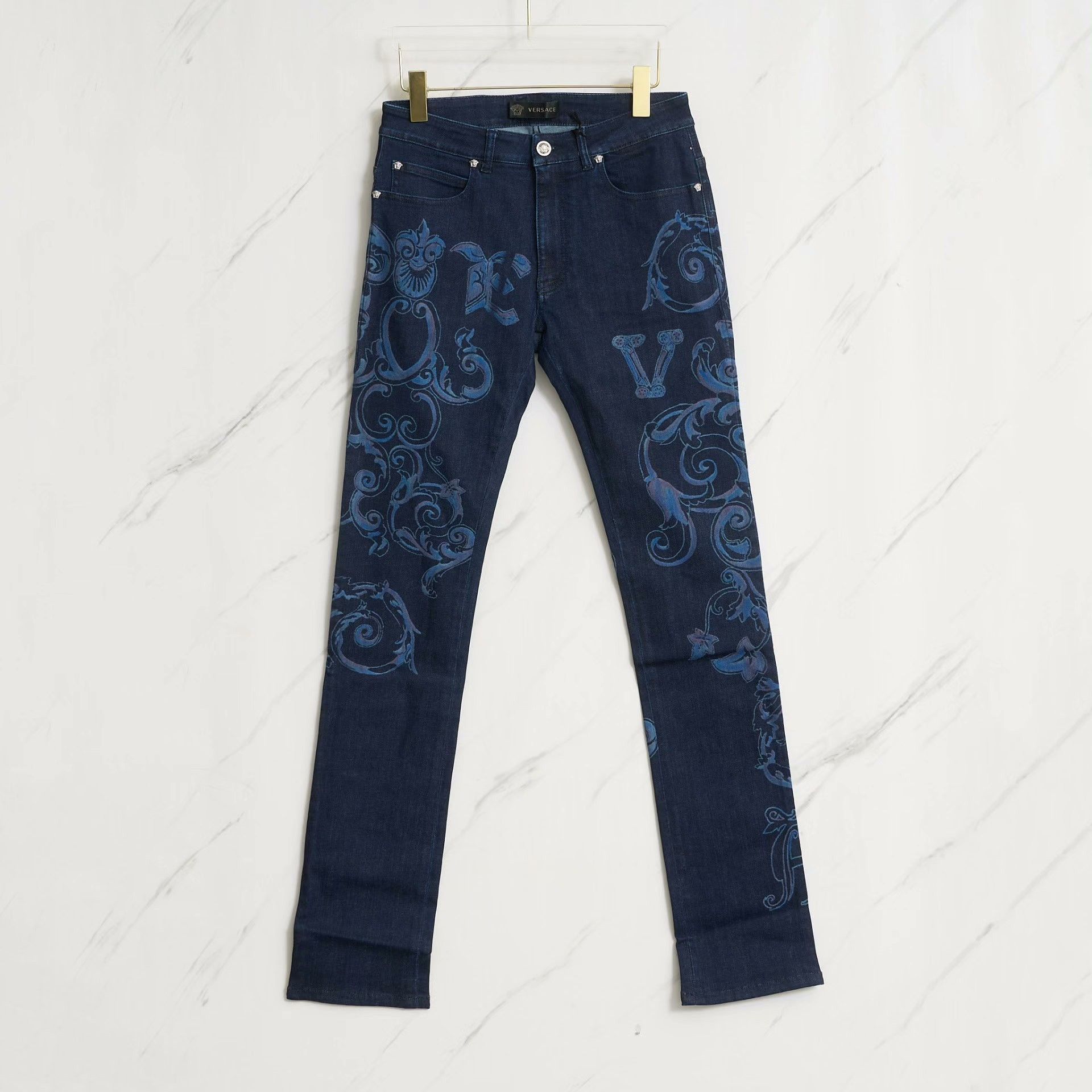 Versace Versace Men's Baroque Print Jeans Size US 30 / EU 46 - 1 Thumbnail