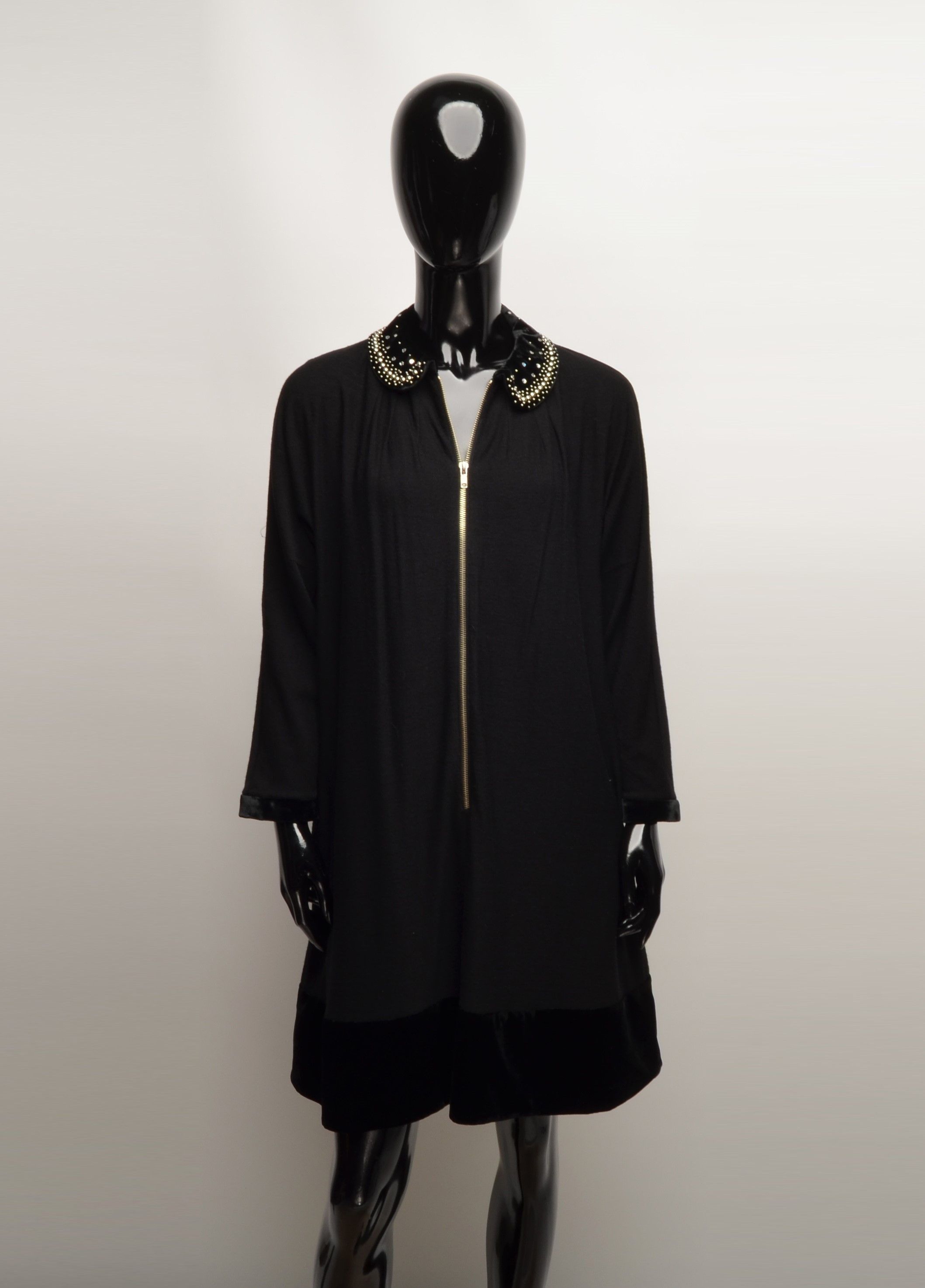 Sonia Rykiel Vintage Sonia Rykiel Wool Long Sleeve Collared Dress Size L / US 10 / IT 46 - 1 Thumbnail