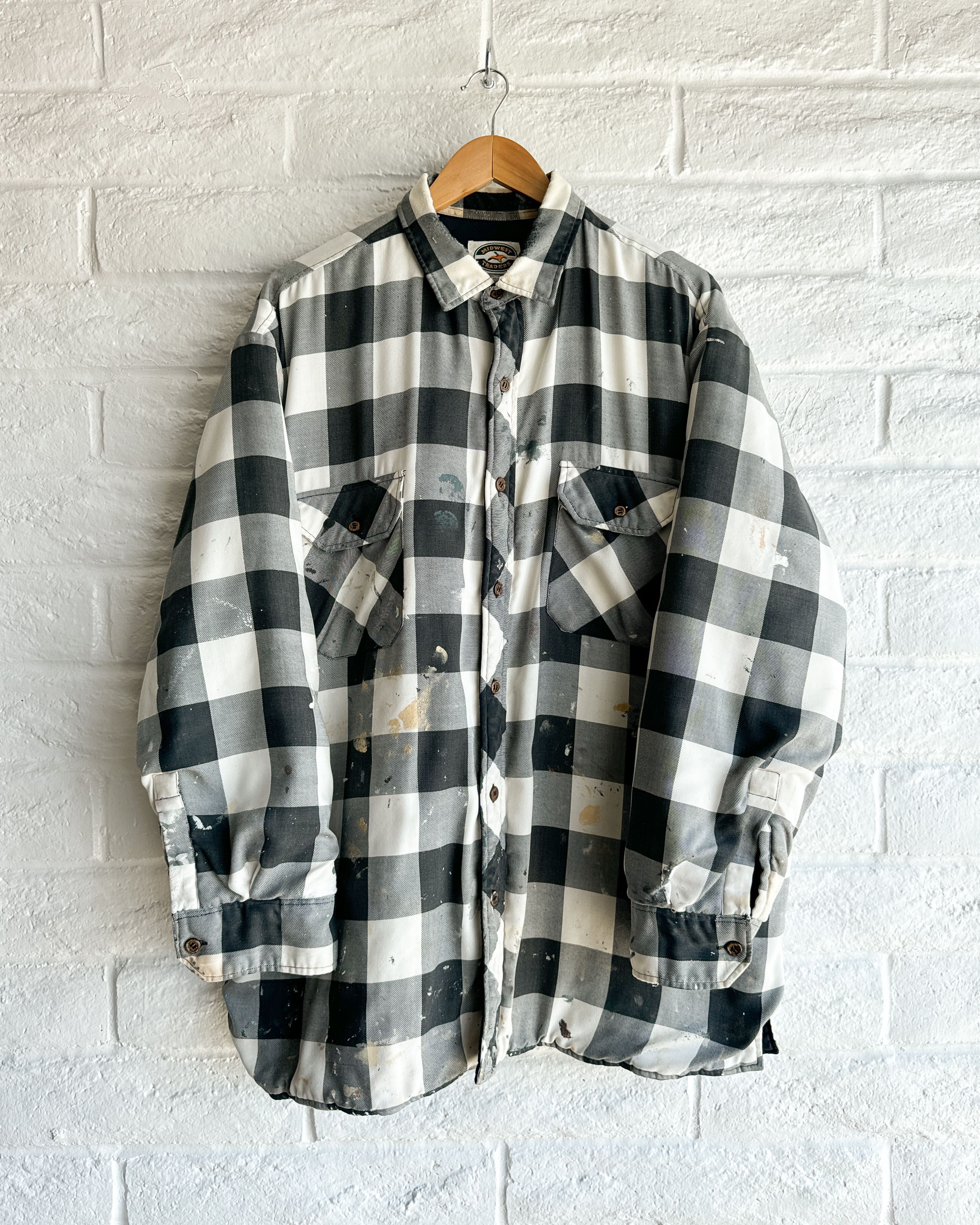 Vintage Vintage Midwest Trader Plaid Shacket Thick XL Paint Splatter Size US XL / EU 56 / 4 - 1 Thumbnail