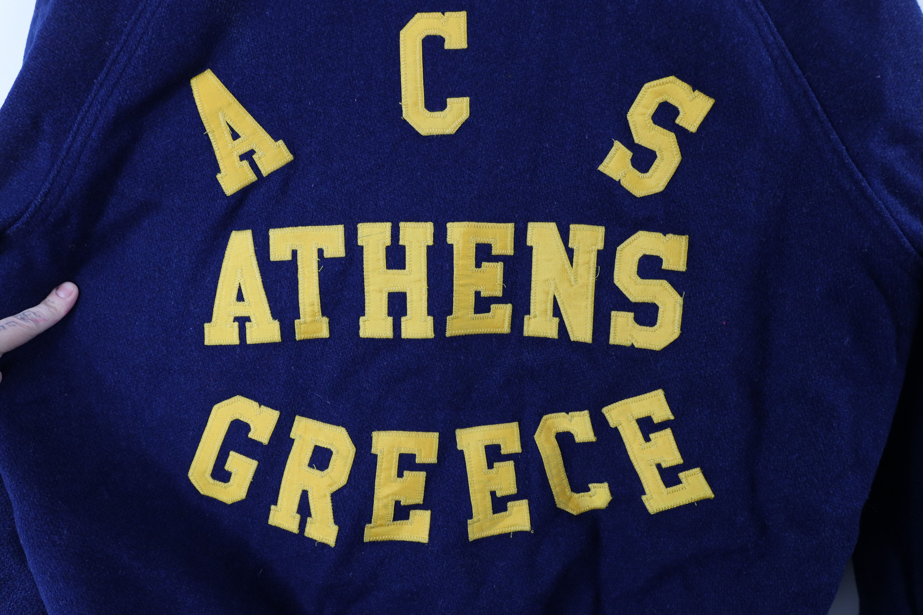 Vintage Vintage 70s Streetwear Wool ACS Athens Greece Varsity Jacket Size US XL / EU 56 / 4 - 10 Thumbnail