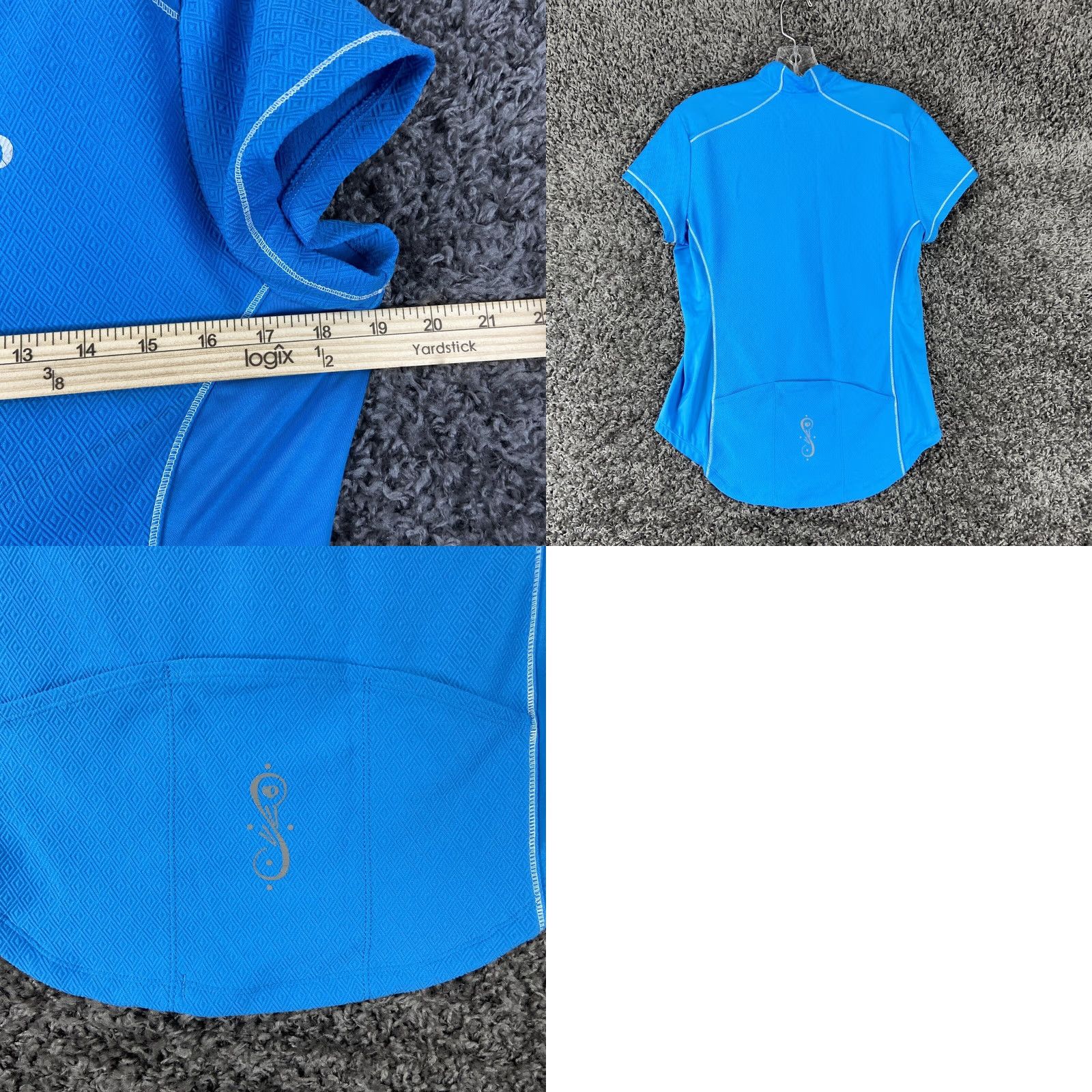 PEARL iZUMi Pearl Izumi Shirt Women M Blue Short Sleeve Activewear 90s? Size M / US 6-8 / IT 42-44 - 8 Thumbnail
