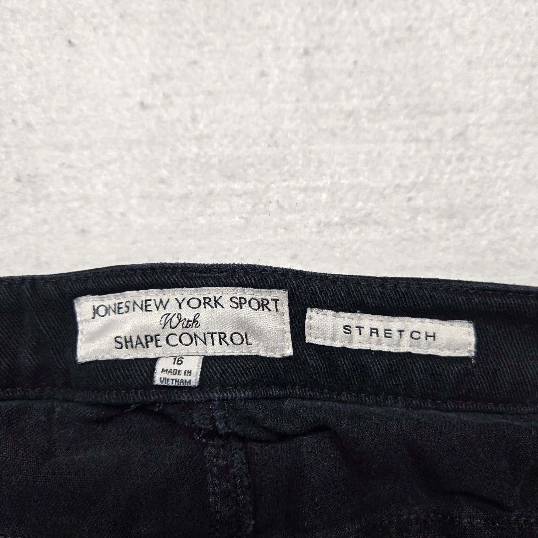 Jones New York Jones New York Sport Denim Pants - Women's Jeans with Stretch, Size 16, Black, Straight Leg, Regular, 16, Sport Theme, Women's Pants Size 38" / US 16 / IT 52 - 3 Thumbnail