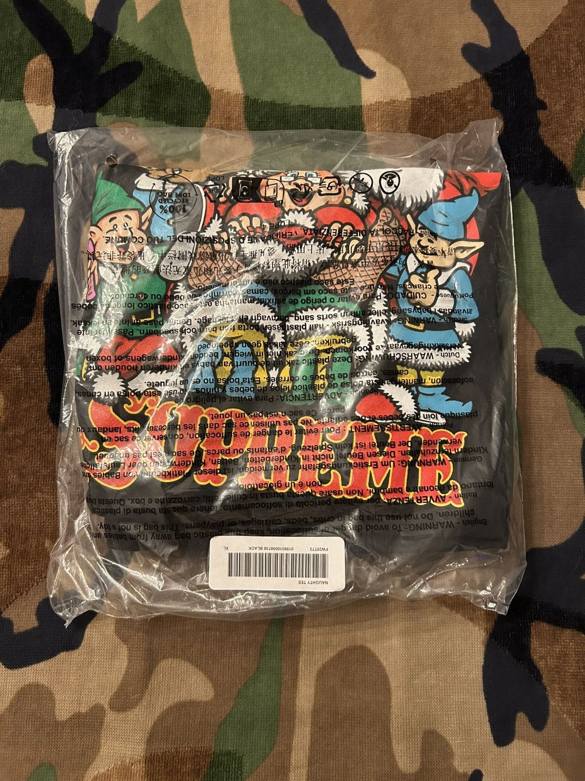 Supreme Supreme Naughty Tee Black XL FW25 Size US XL / EU 56 / 4 - 2 Thumbnail