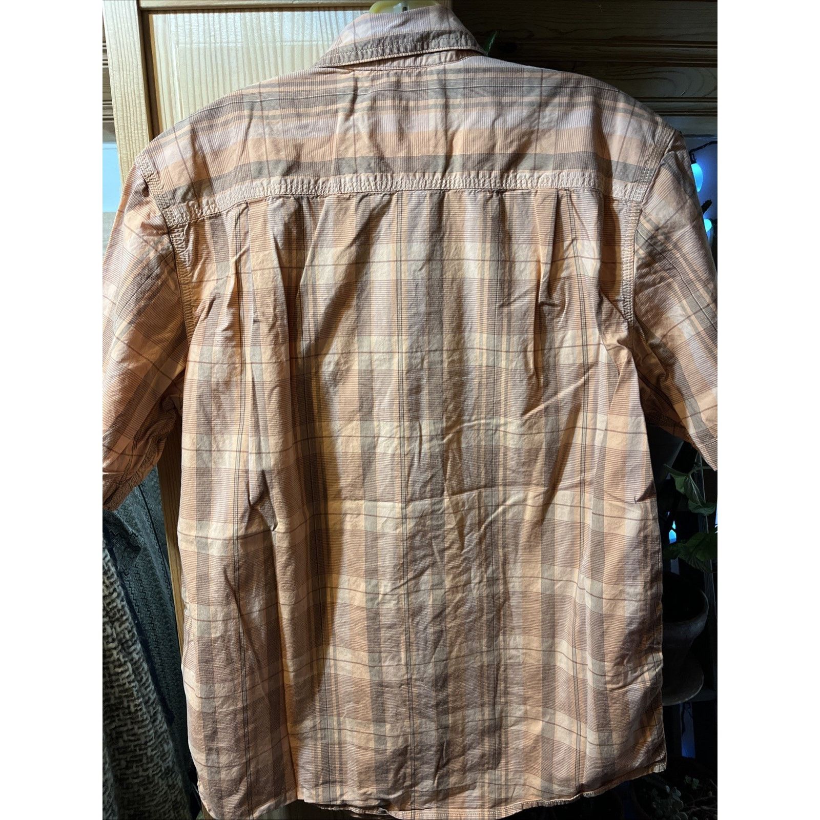 Carhartt Carhartt Shirt Mens M Orange Plaid Rugged Flex SS Hiking Size US M / EU 48-50 / 2 - 7 Thumbnail