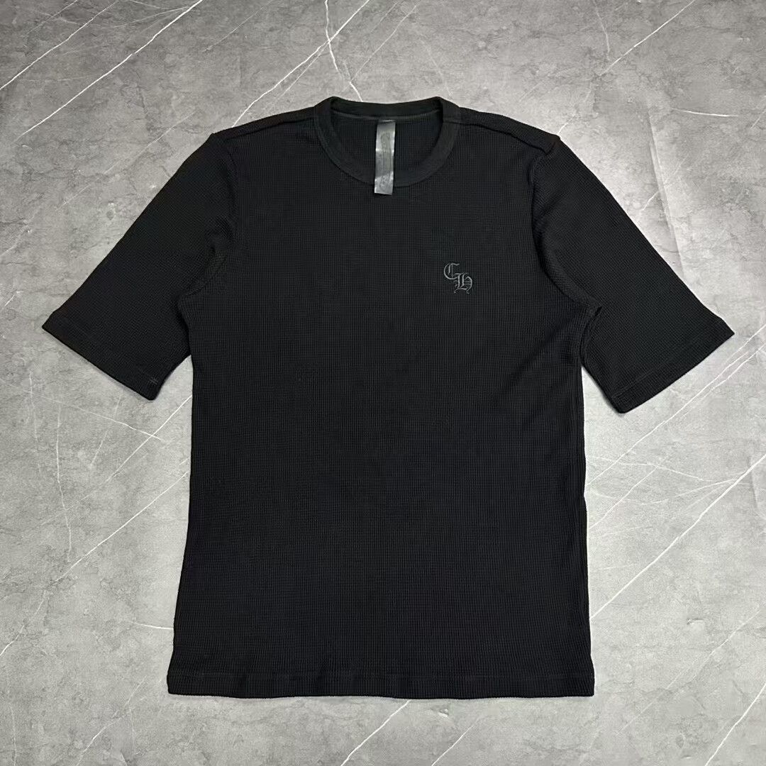 Chrome Hearts black waffle knit short sleeve shirt Size US L / EU 52-54 / 3 - 1 Thumbnail