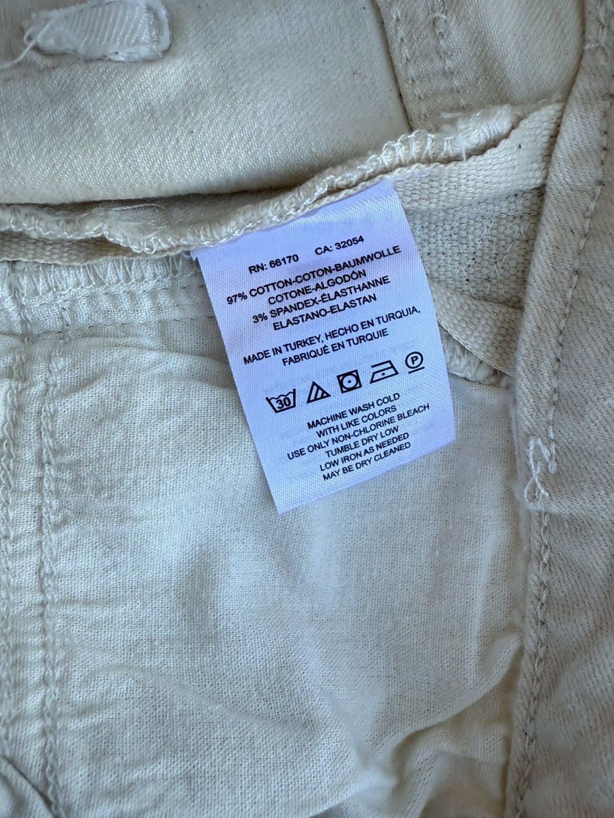 Free People Free People Side Bead Embellish Skinny Distress Ivory Jeans Size 27" / US 4 / IT 40 - 9 Thumbnail