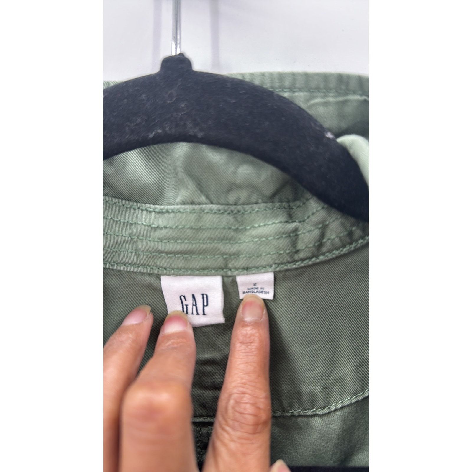 Gap GAP olive green utility long sleeve jumpsuit size 2 preppy Size 26" / US 2 / IT 38 - 6 Thumbnail