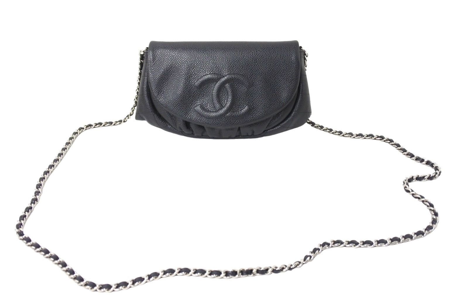 CHANEL half moon chain wallet Coco mark 16th series