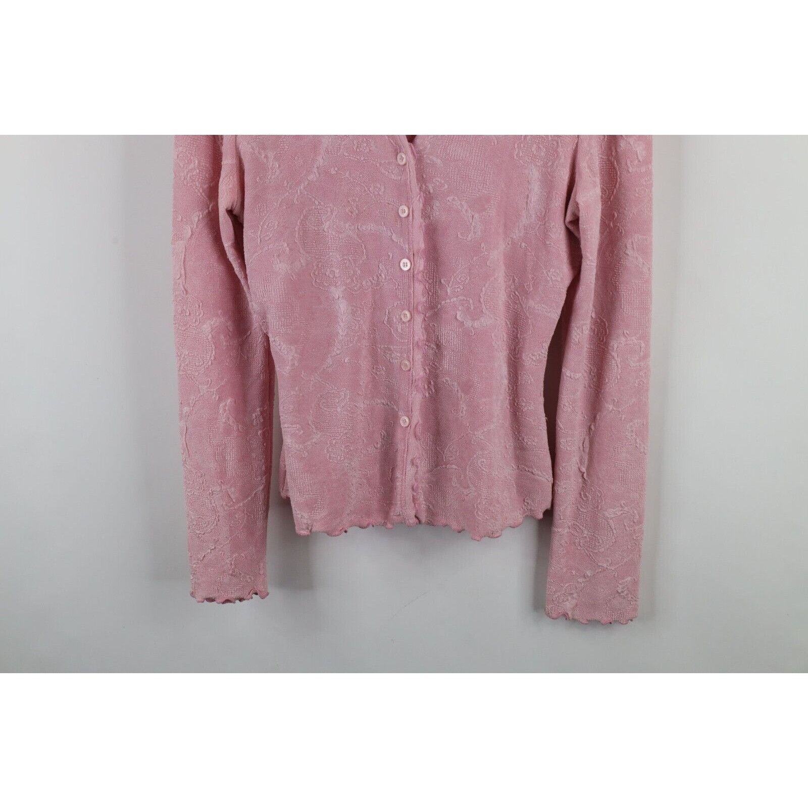 Vintage Vintage 90s Babydoll Bella Fairy Ruffled Cardigan Sweater Size XL / US 12-14 / IT 48-50 - 3 Thumbnail