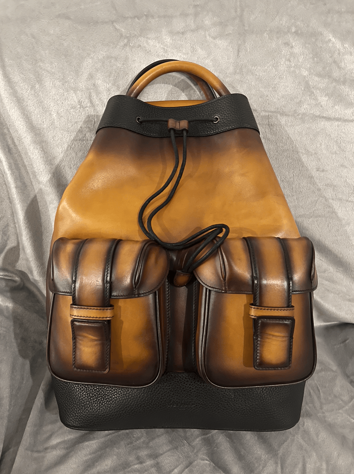Berluti 100% Authentic Mens Berluti Horizon Brown Leather Backpack Size ONE SIZE - 1 Thumbnail