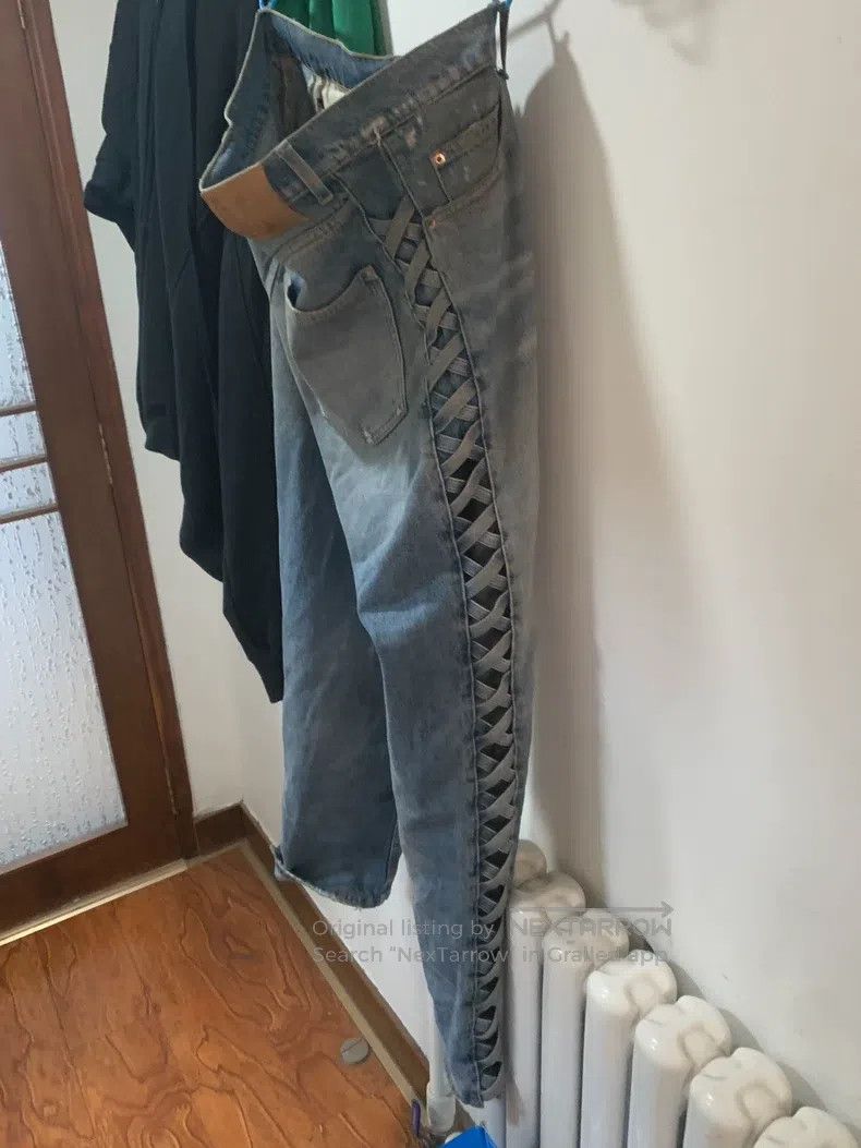 Martine Rose Martine Rose Size L 22ss side cross pattern hollow jeans Size US 28 / EU 44 - 4 Thumbnail