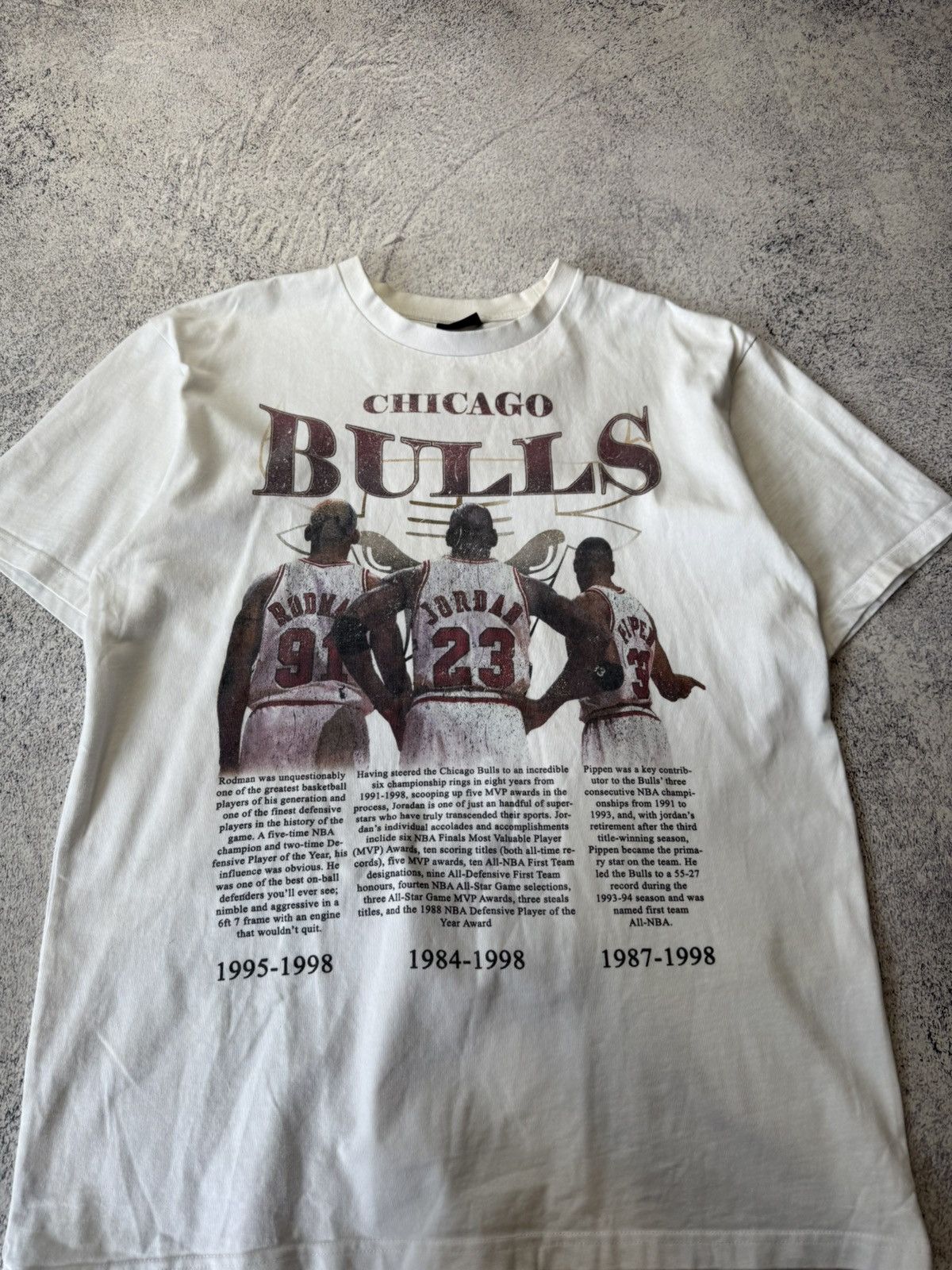 NBA Vintage Chicago Bulls T-shirts Y2K Jordan Rodman Pippen Size US XL / EU 56 / 4 - 13 Thumbnail