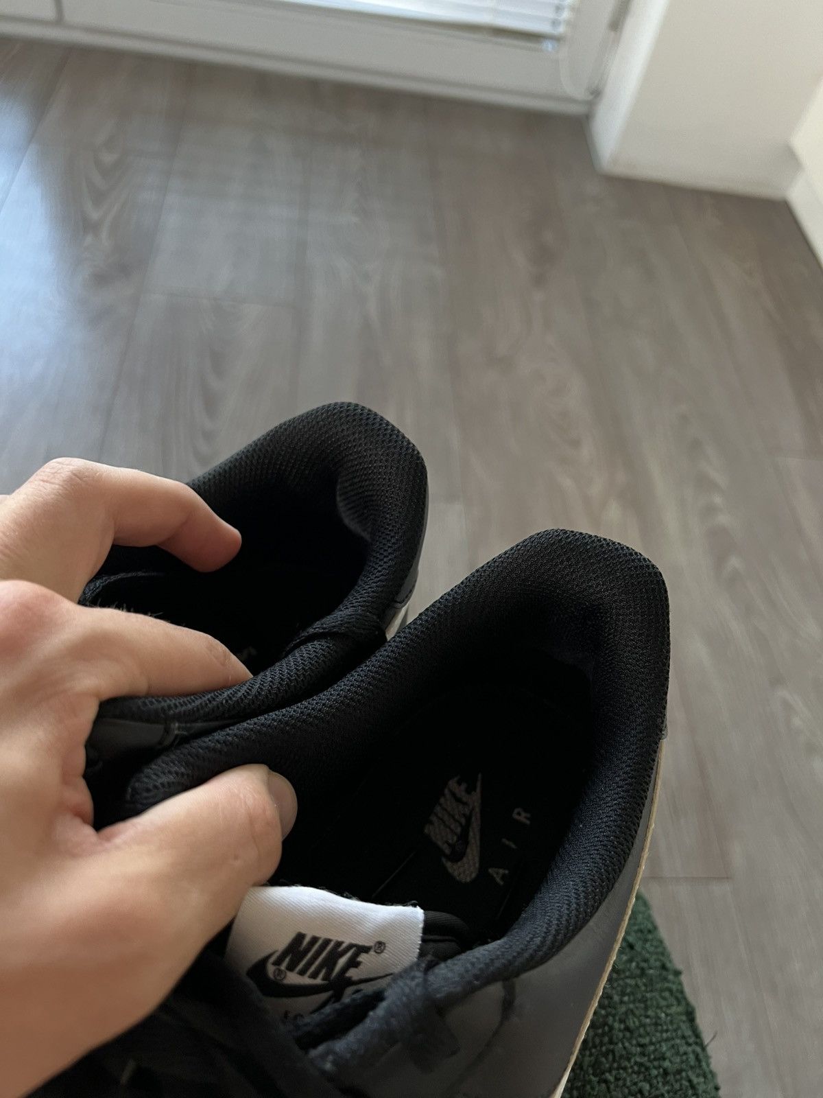 Nike ‼️Nike Air Force 1 ‘07 AN20 Black Leather White Logo Sneakers Size US 13 / EU 46 - 20 Thumbnail