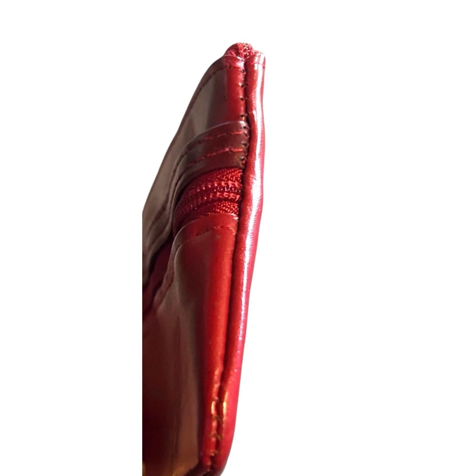 Vintage VINTAGE Buxton Top Grain Cowhide Leather RED Women's Coin & Key Purse 4" x 3.5" Wallet Zip-Around Size S / US 4 / IT 40 - 7 Thumbnail