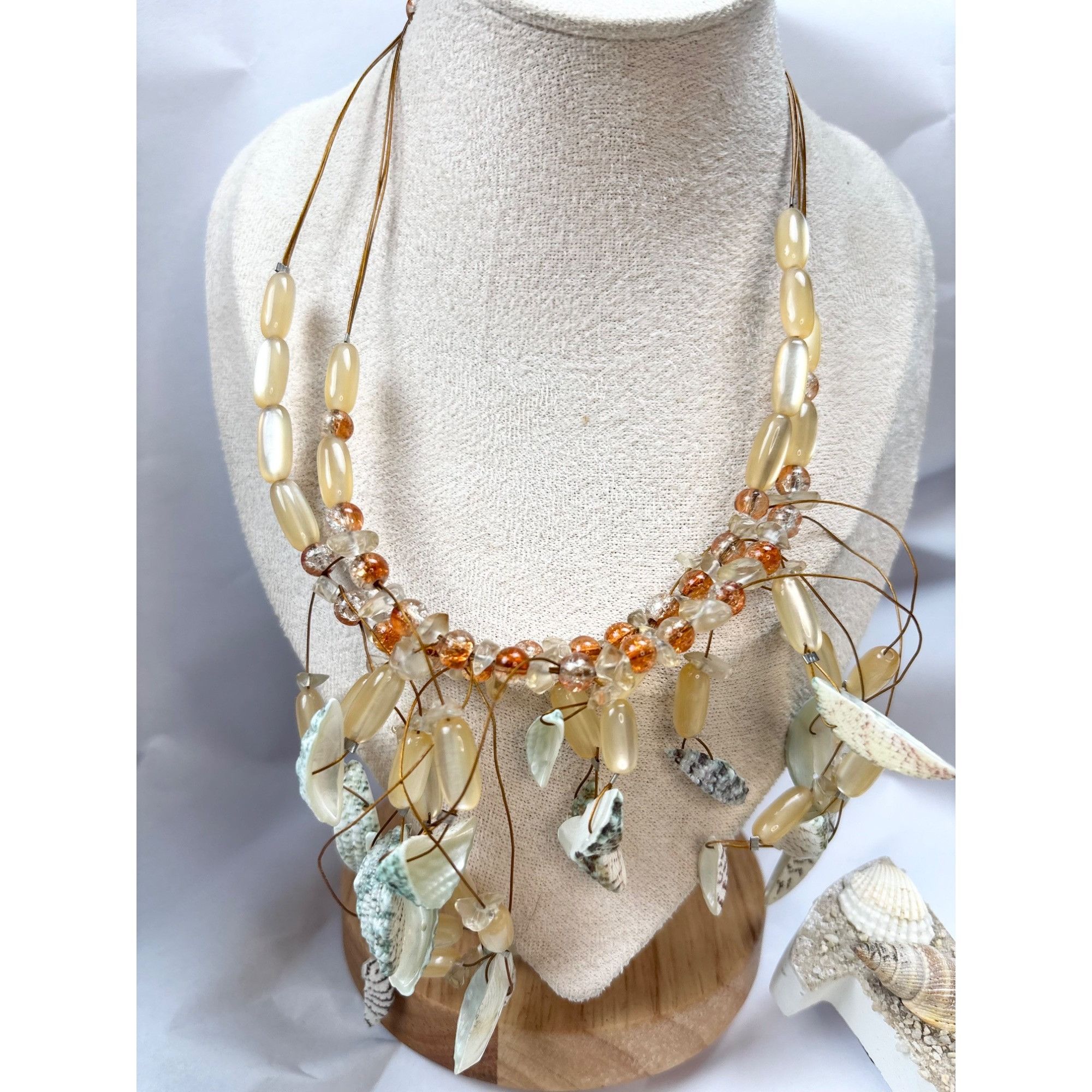 Handmade Beach-Inspired Shell & Chain Necklace Set Starfish & Seashel Size ONE SIZE - 4 Thumbnail