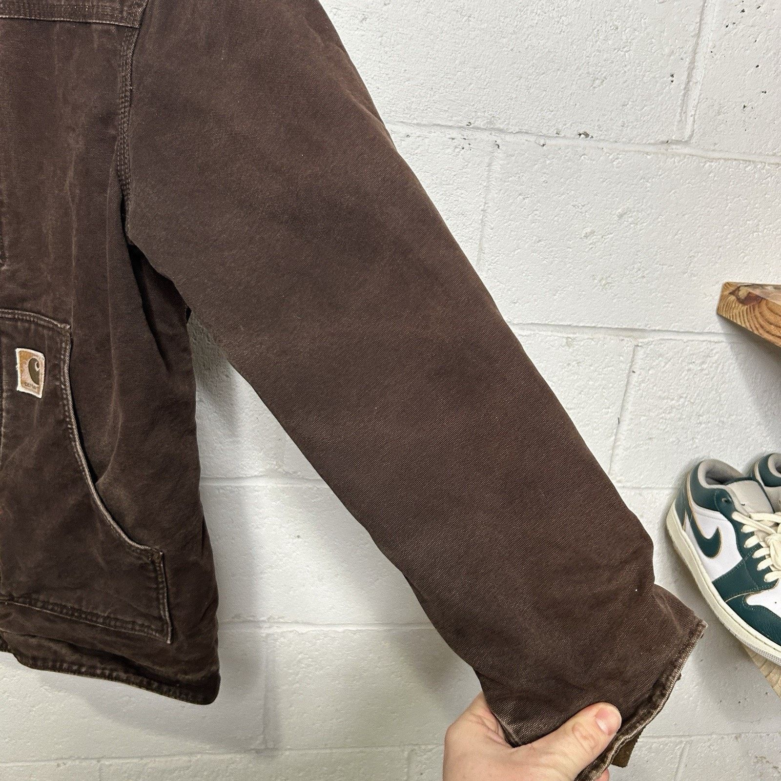 Carhartt Vintage Carhartt Sherpa-Lined Ridge Jacket “Dark Brown” C61 Size US M / EU 48-50 / 2 - 9 Thumbnail