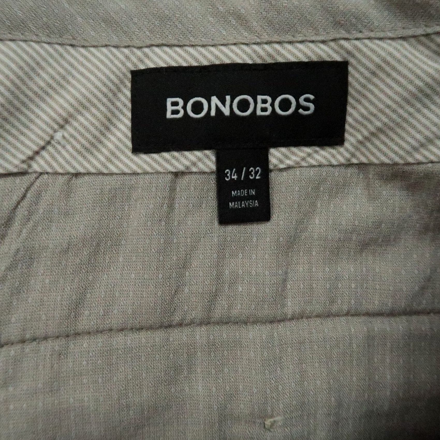 Bonobos Bonobos Pants Mens 34x32 Pink Linen Blend Chino Lightweight Stretch Flat Front Slim Athletic - Mens Pants Pink Linen Blend Chino Lightweight Stretch Size US 34 / EU 50 - 4 Thumbnail