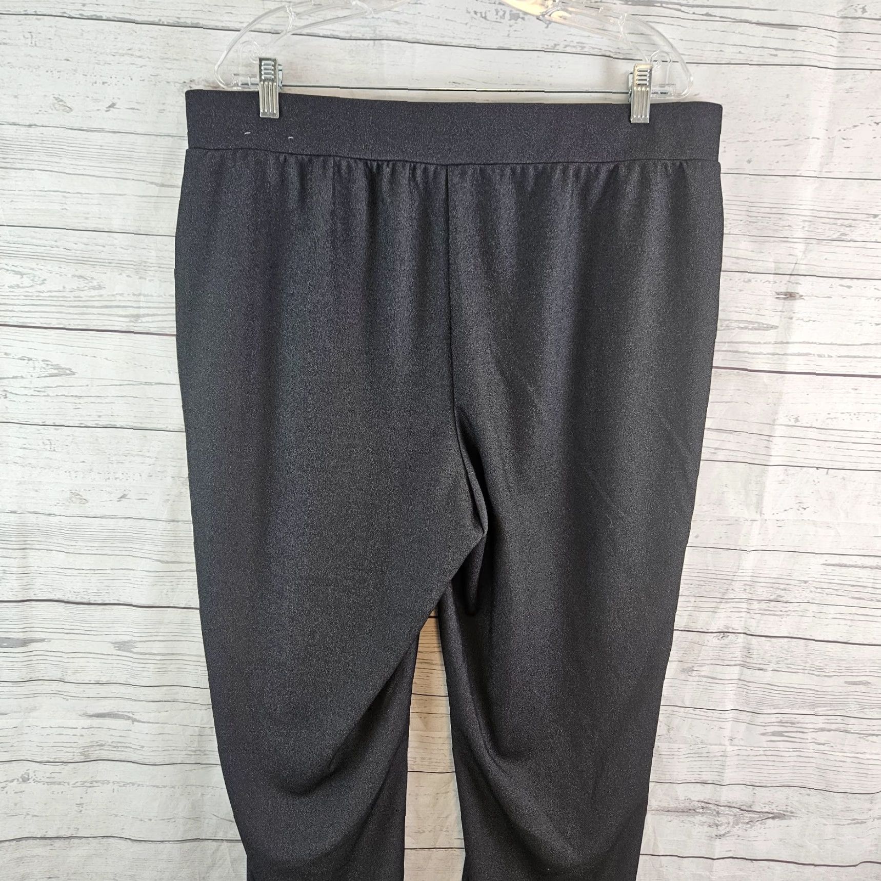 Vintage Catherines Womens Crepe Knit Pants Sz 1X Gray High Rise Pull On Size 40" / US 18 - 4 Thumbnail
