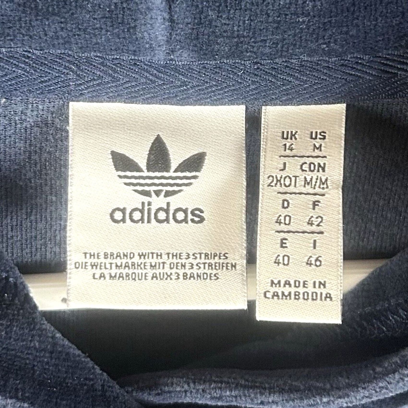 Adidas Vintage adidas Velour Crop Track Jacket Womens M Blue Pullover Hoodie Y2k Size M / US 6-8 / IT 42-44 - 3 Thumbnail