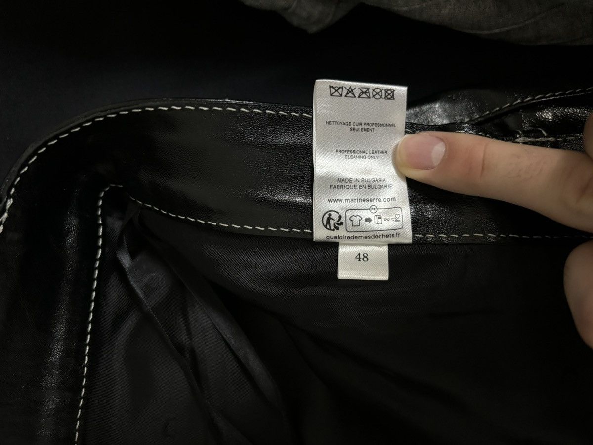 Marine Serre MARINE SERRE Black Embossed Leather Pants Size US 32 / EU 48 - 11 Thumbnail
