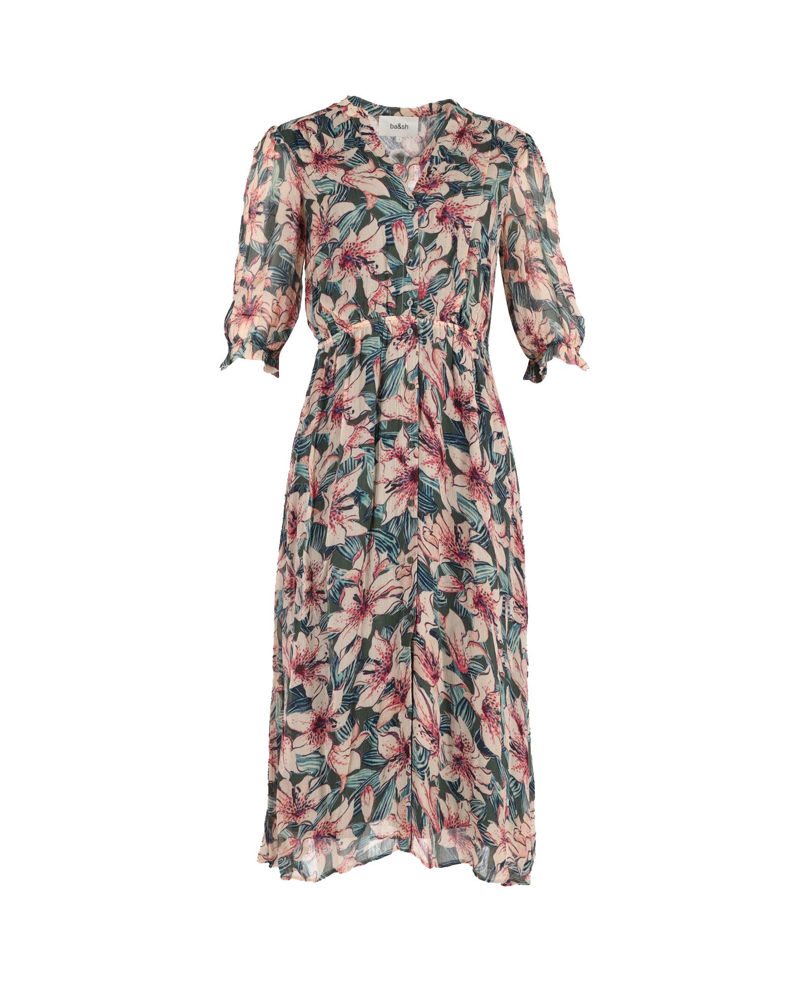 ba&sh Ba&Sh Betty Midi Dress in Floral Print Viscose Size S / US 4 / IT 40 - 1 Thumbnail