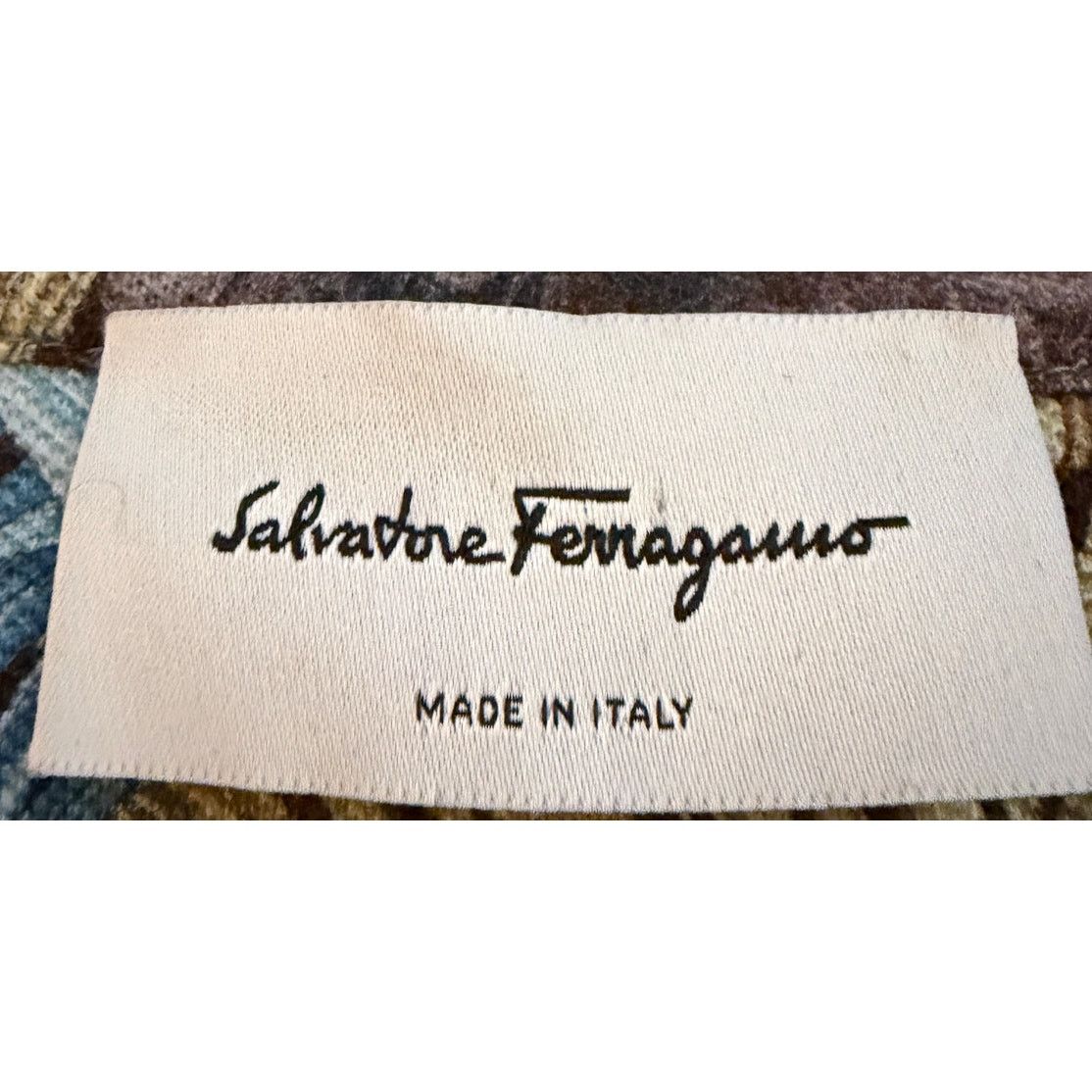 Salvatore Ferragamo Salvatore Ferragamo Cotton Floral Polo T-shirt in Blue Size US M / EU 48-50 / 2 - 3 Thumbnail