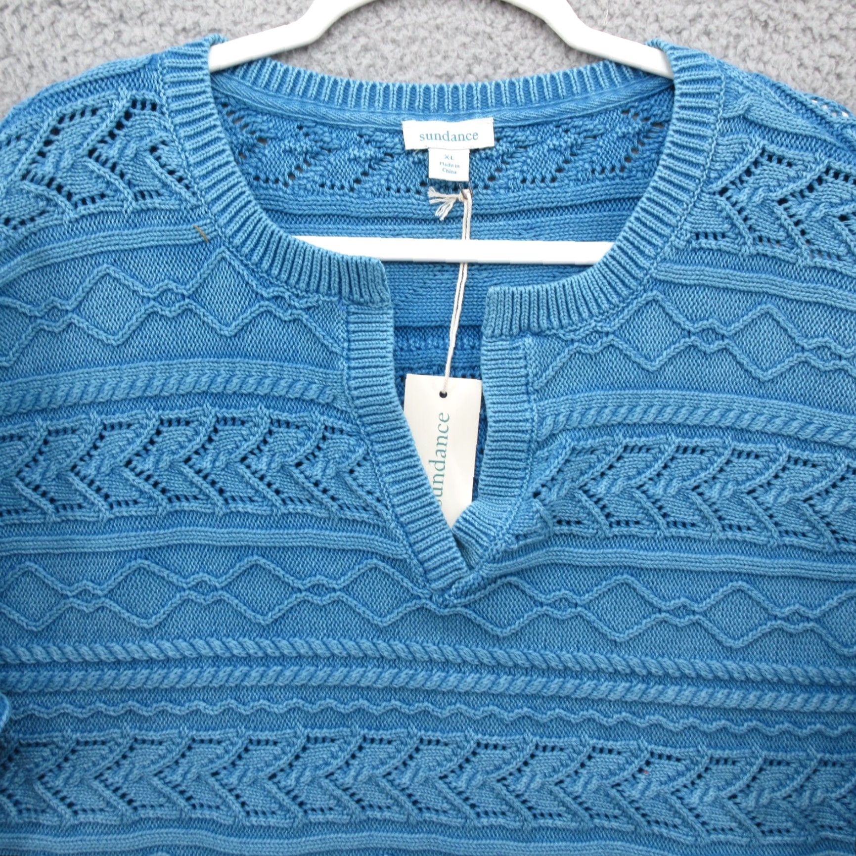J.Crew Sundance Pullover Rita Easy Cableknit Sweater Womens XL Blue Size S / US 4 / IT 40 - 4 Thumbnail