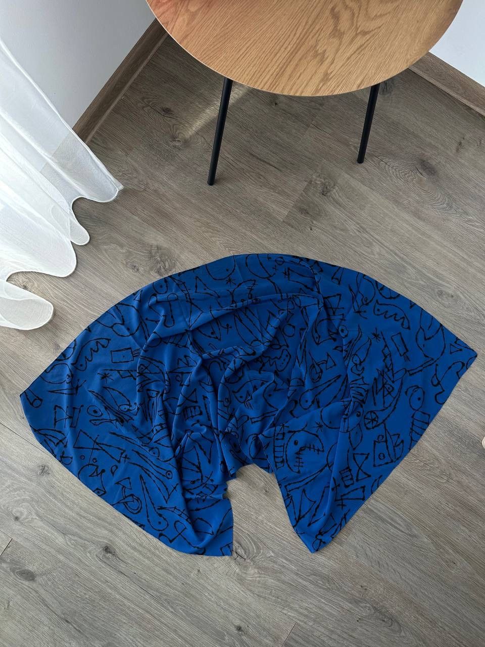 Japanese Brand × Vintage Vintage Japanese Fabric Fortune Zurich Blue Scarf Size ONE SIZE - 8 Thumbnail
