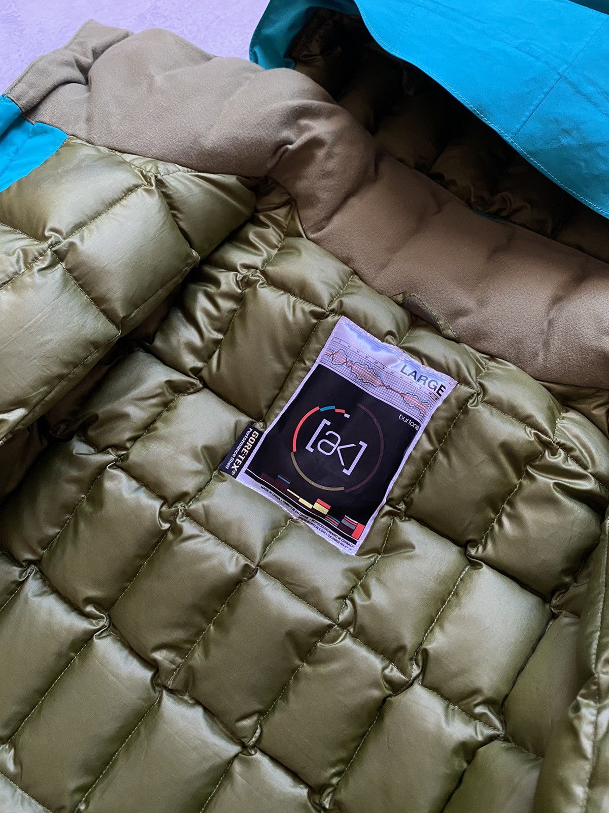 Burton Burton AK Womens Gore-Tex Turquoise Ski Down Jacket Size L Size L / US 10 / IT 46 - 17 Thumbnail