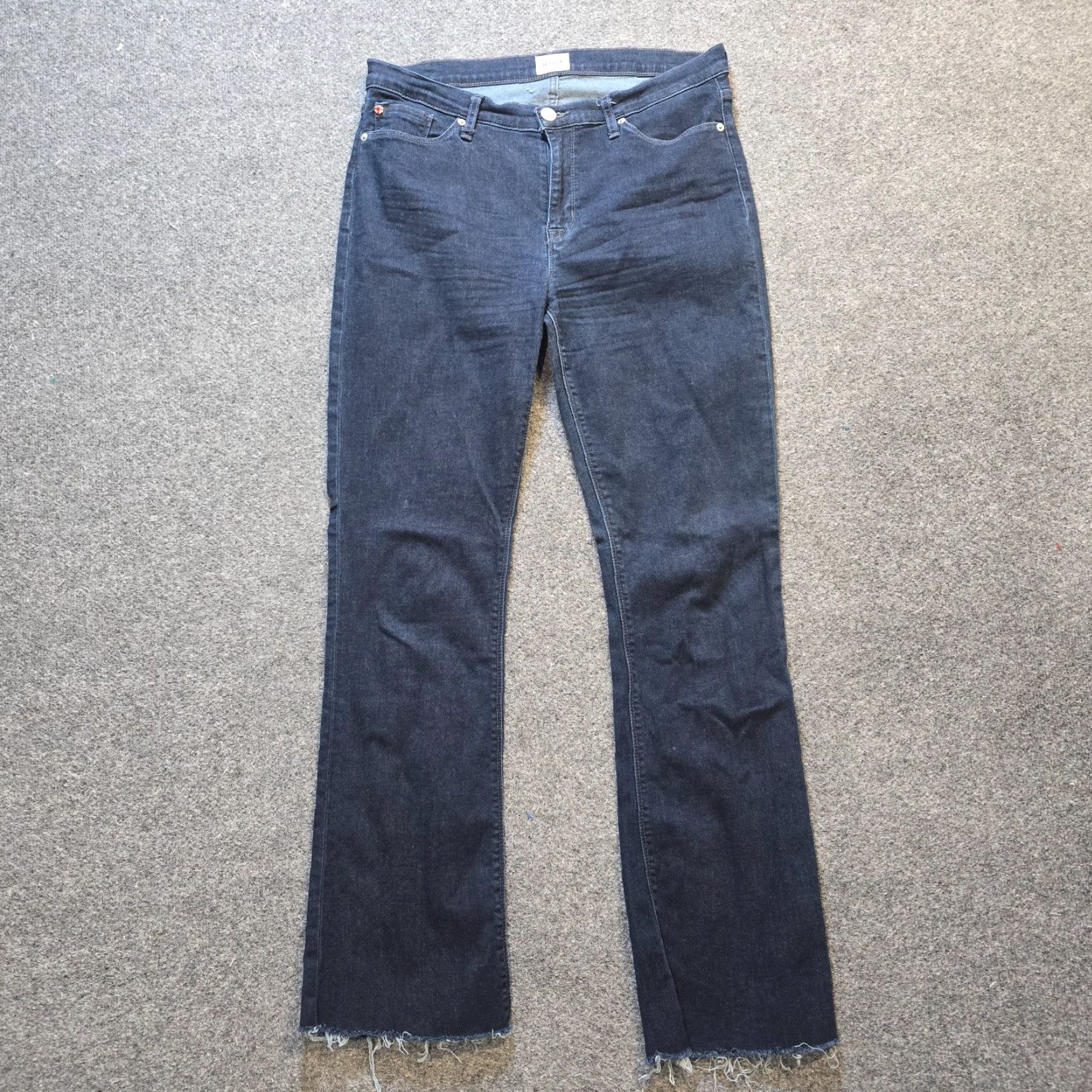 Hudson Hudson Jeans Womens 31 Raw Hem Bootcut Crop Natalie Midrise Denim Jeans Blue 5-Pocket Regular Stretch Vintage: No (If not vintage) Size 24" / US 00 / IT 34 - 2 Thumbnail