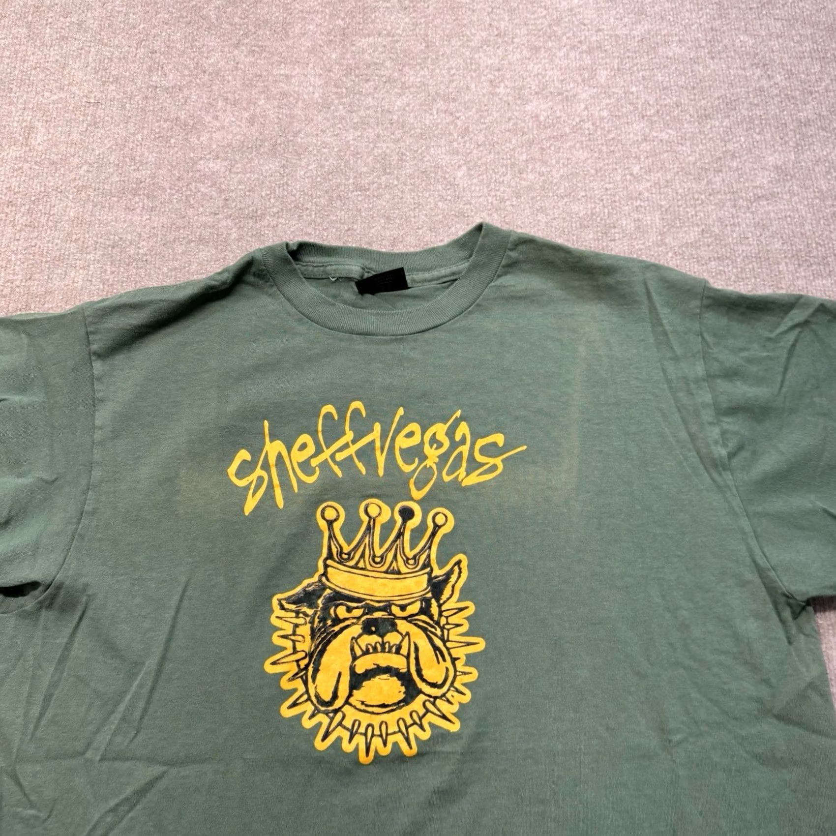Vintage VINTAGE Sheffvegas Dog T Shirt Mens XL Green Tee 90s Rap Graphic Cotton Crew Neck Short Sleeve Size US XL / EU 56 / 4 - 4 Thumbnail