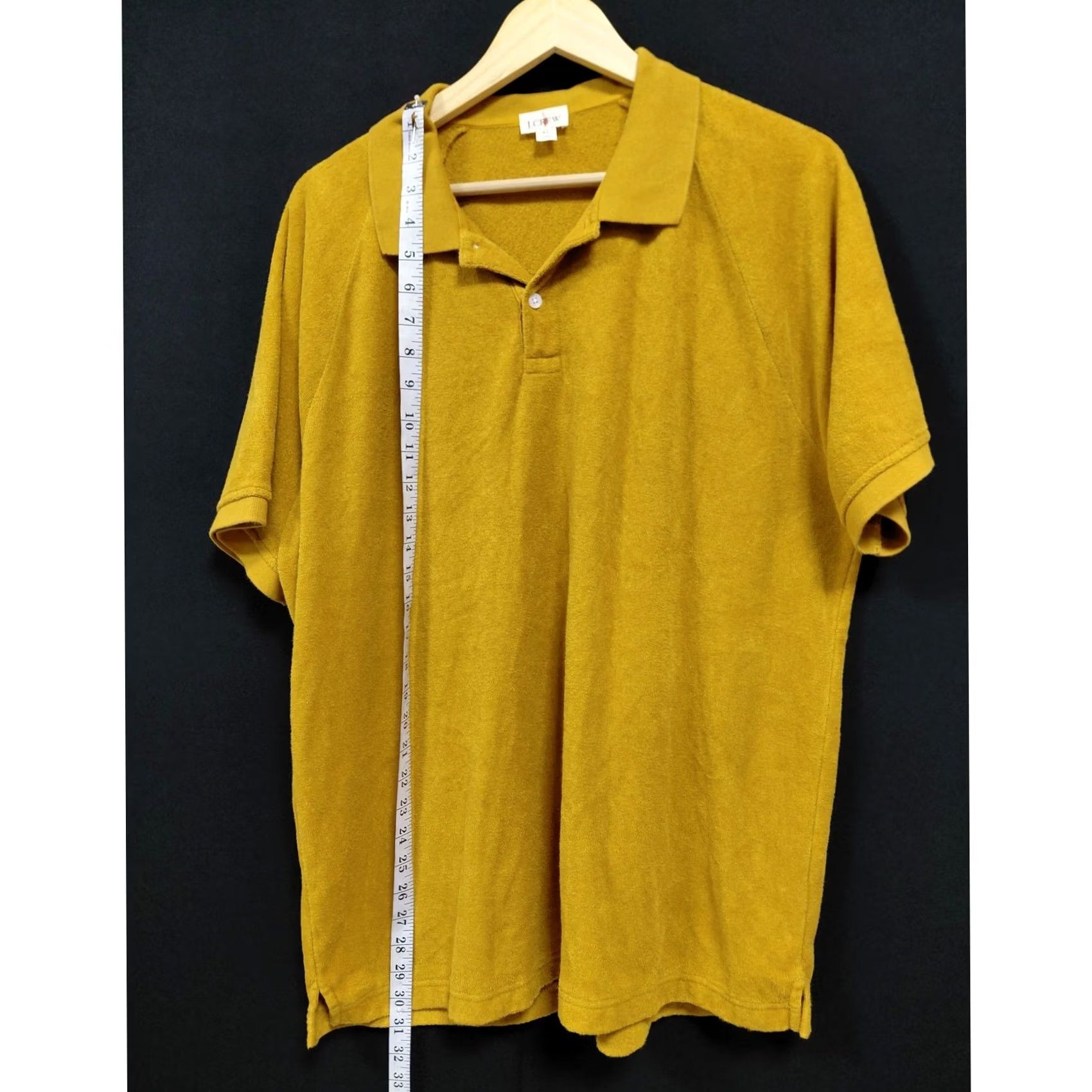 J.Crew J.Crew Mustard Yellow Solid Knit Men XL Polo Shirt Size US XL / EU 56 / 4 - 5 Thumbnail