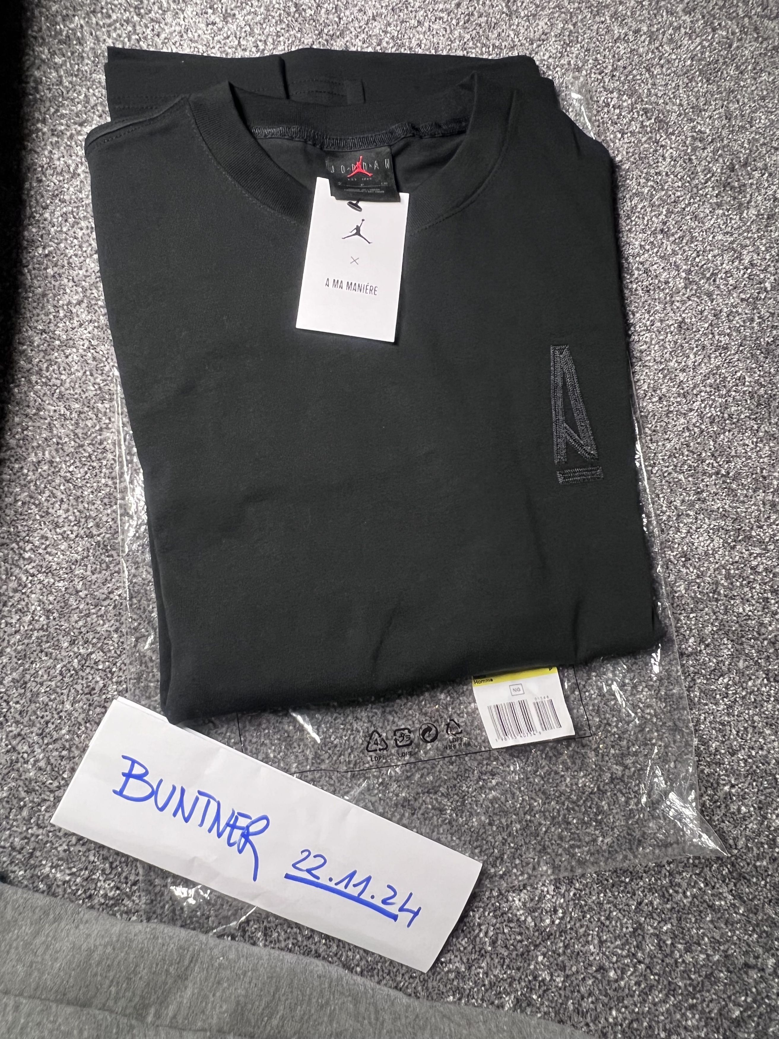 A Ma Maniere × Jordan Brand × Nike Jordan x A Ma Maniere L/S T-Shirt Black Size US S / EU 44-46 / 1 - 4 Thumbnail