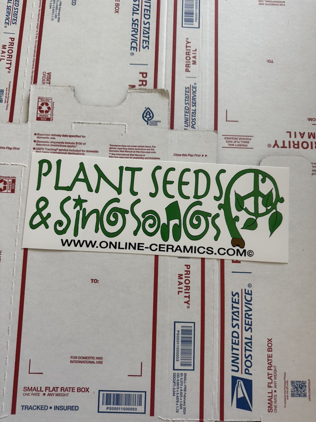 Online Ceramics PLANT SEEDS & SING SONGS Online Ceramics Bumper Sticker Size ONE SIZE - 1 Thumbnail