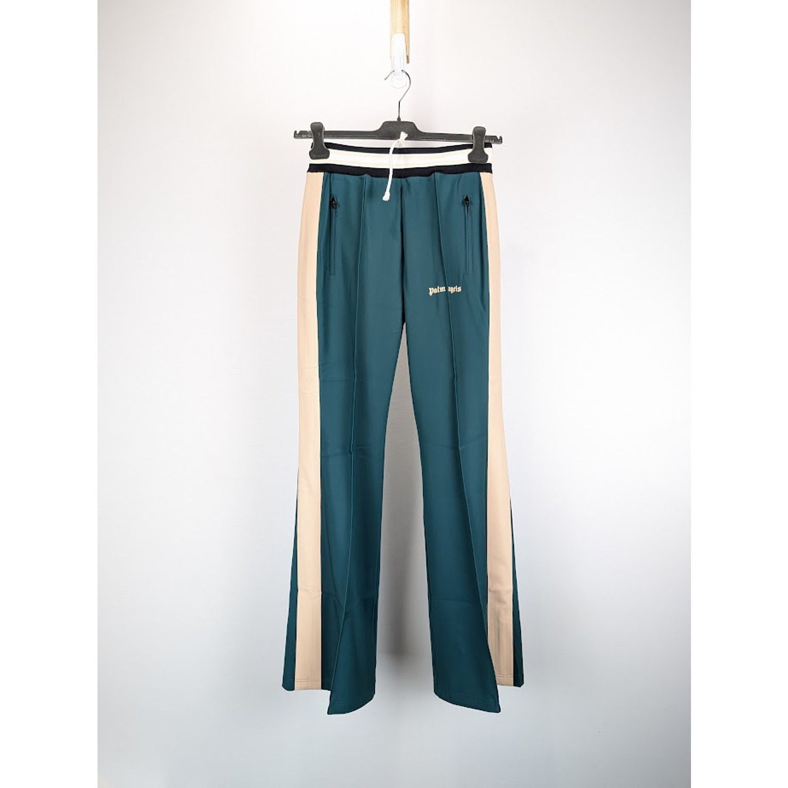 Palm Angels o1rshd1 Ultralight Flare Track Pant In Petrol Blue Size US 34 / EU 50 - 1 Thumbnail