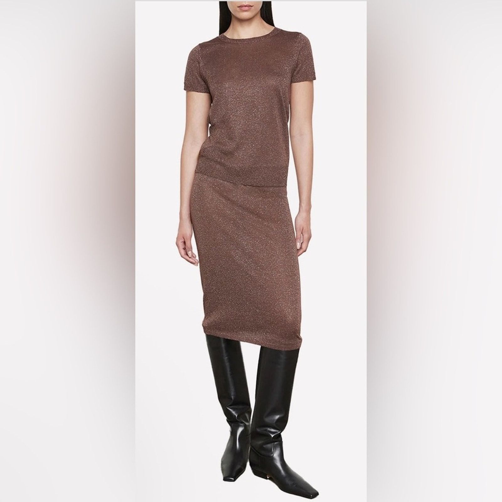 Enza Costa NEW Enza Costa $225 Shimmering Brown Women's Top Size S Size S / US 4 / IT 40 - 7 Thumbnail