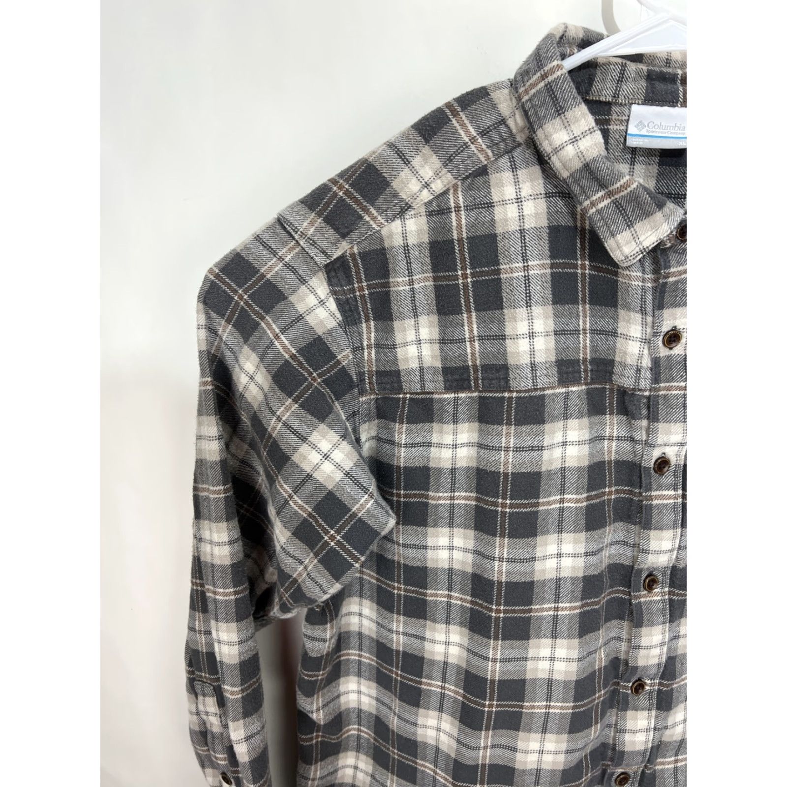 Vintage Columbia Shirt Mens XL Gray Plaid Button-Down Long Sleeve Pocket Button-Up All Seasons Modern Outdoor Casual Workwear Size US XL / EU 56 / 4 - 4 Thumbnail