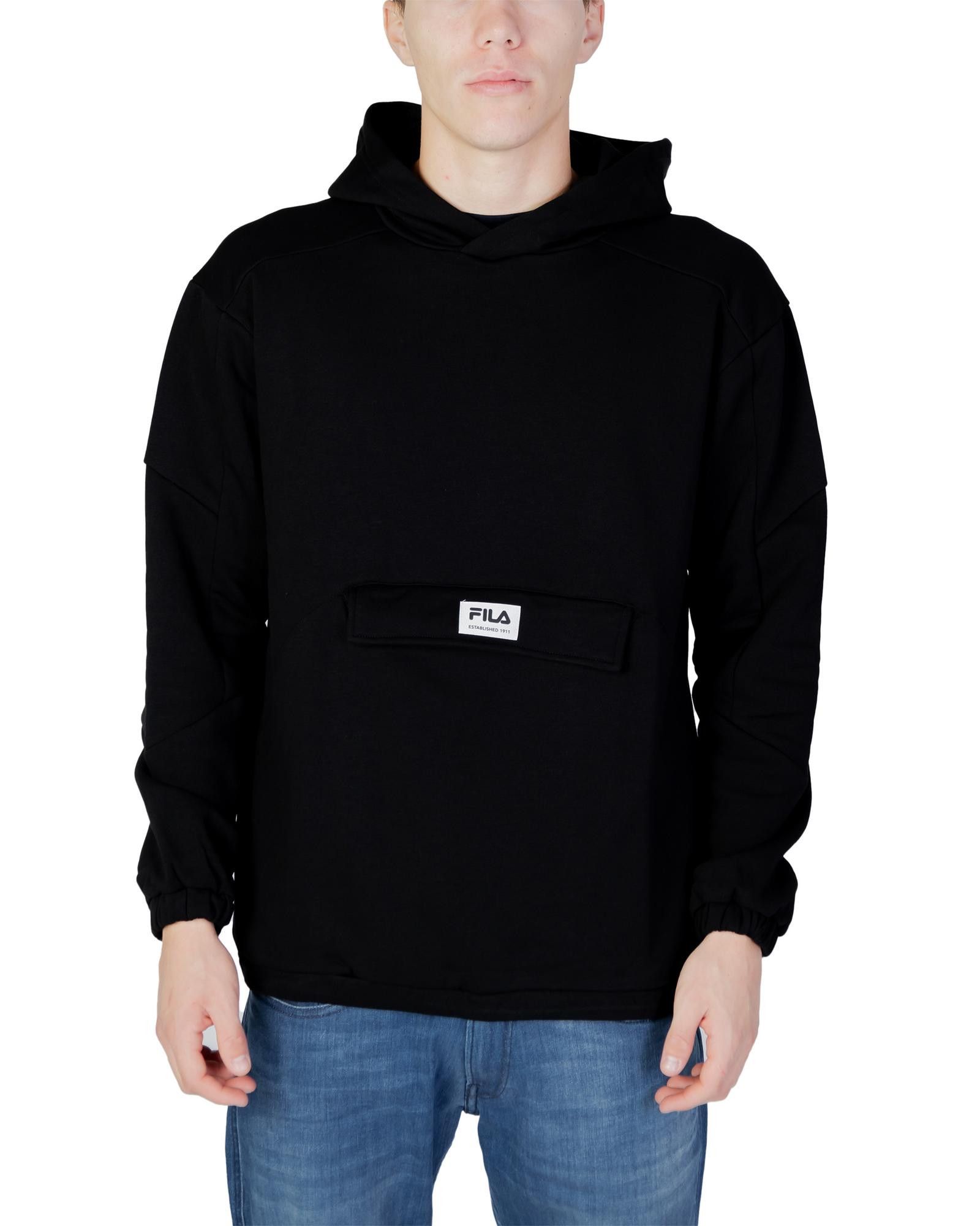 image of Fila Print Hooded Sweatshirt in Black, Men's (Size XL)