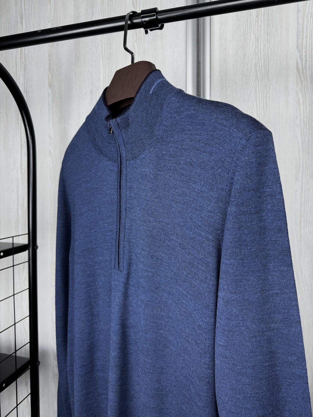 Pal Zileri Pal Zileri 1/3 zip pure wool pullover sweater Size US M / EU 48-50 / 2 - 4 Thumbnail