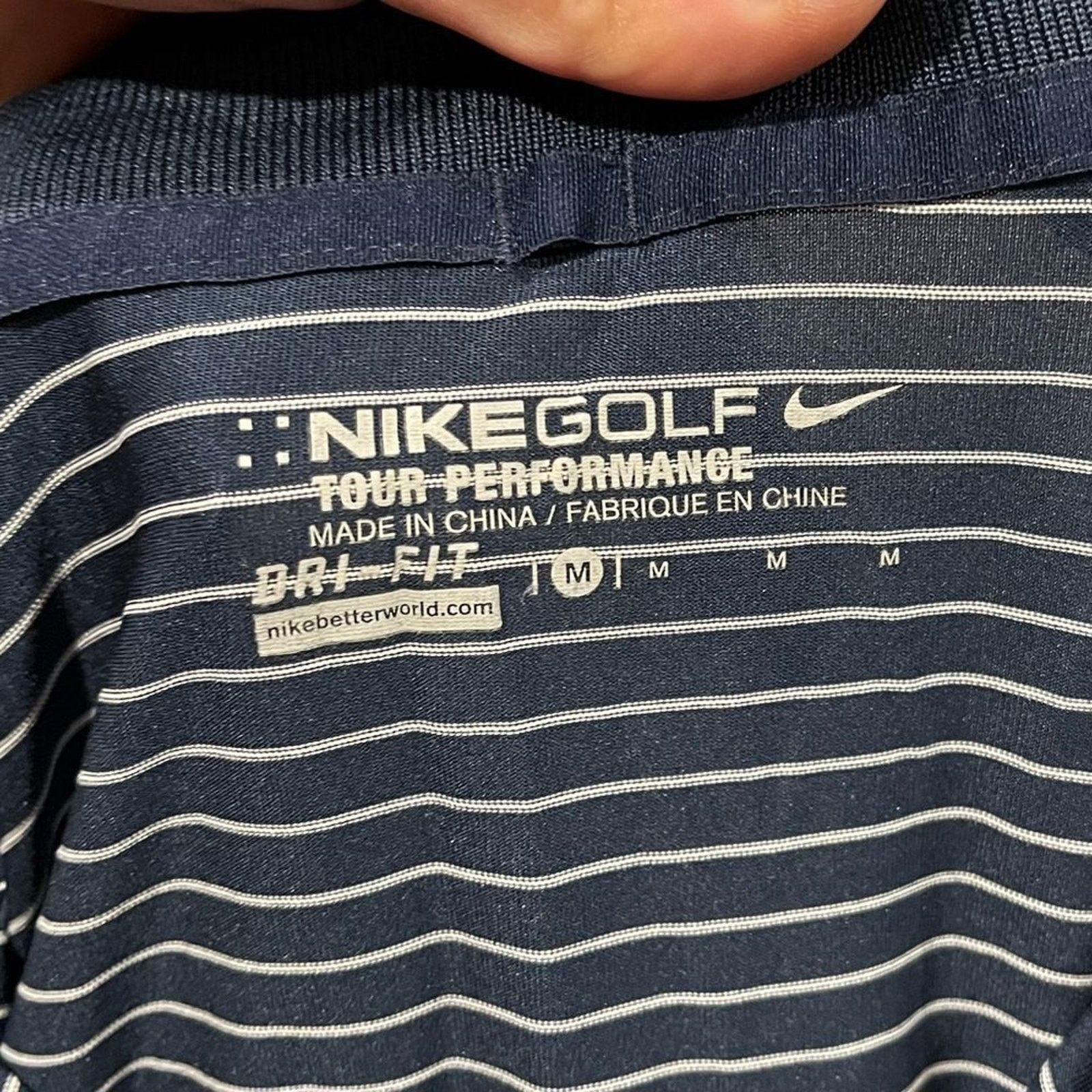 Nike Nike Golf Tour Performance Dri-Fit Polo Shirt Striped Size M Size US M / EU 48-50 / 2 - 5 Thumbnail