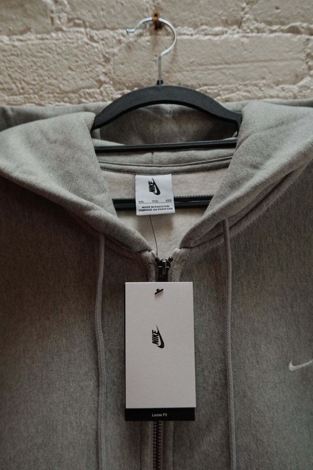 Nike Grey Mini Swoosh Double Zip Hoodie Size US XXL / EU 58 / 5 - 5 Thumbnail