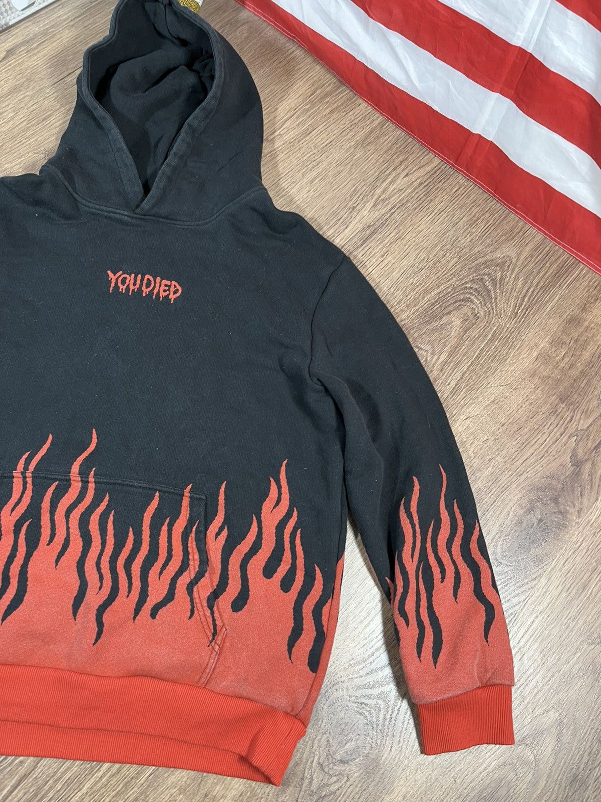 Vintage Skeleton You Died Rare Hoodie 🔥 💀 🔥 Size US L / EU 52-54 / 3 - 4 Thumbnail