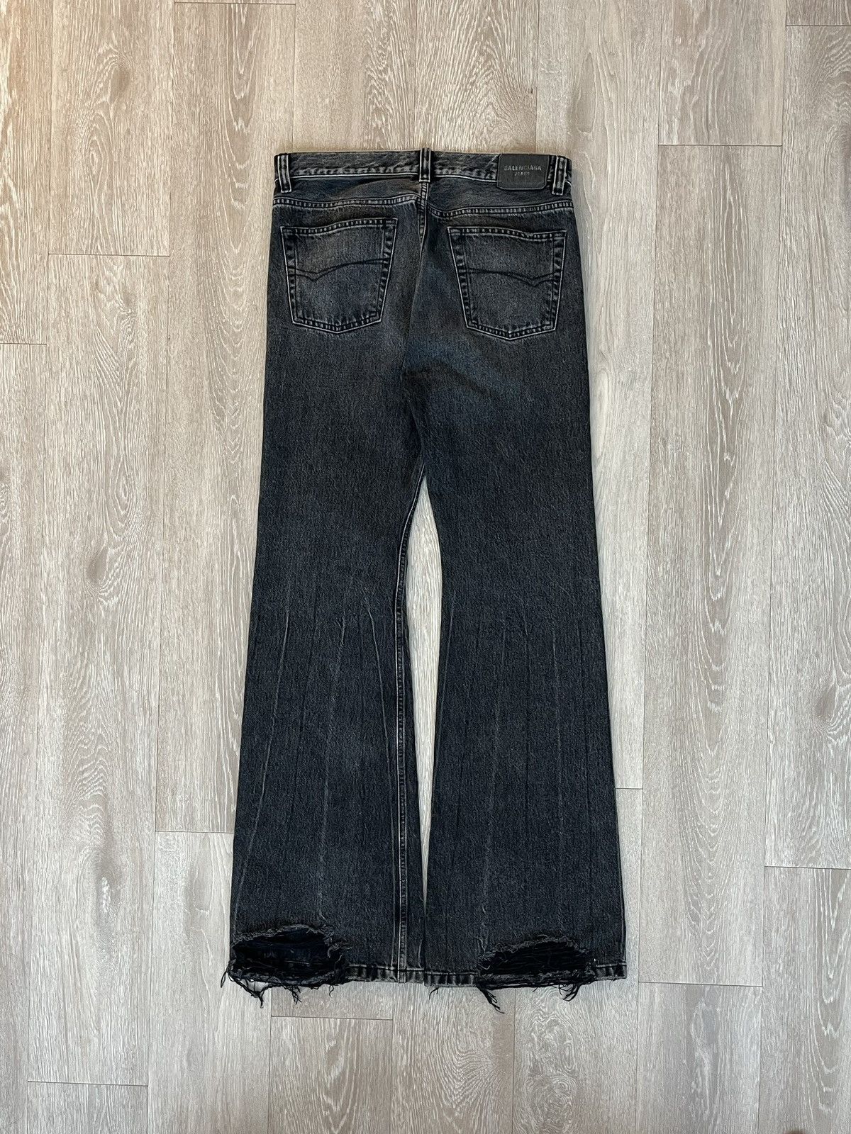 Balenciaga FW22 Lost Tape Grey Flared Denim Size US 32 / EU 48 - 5 Thumbnail