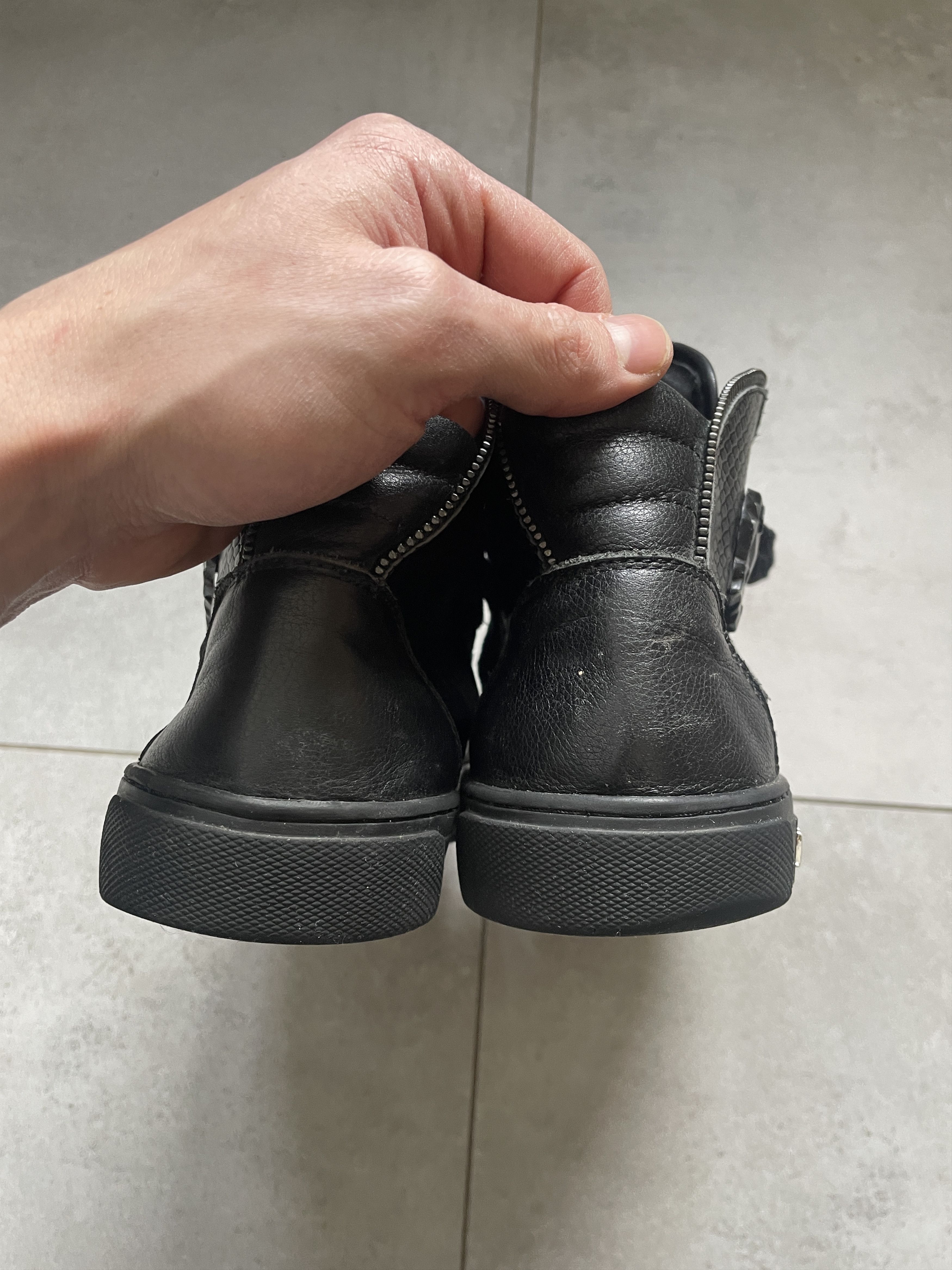 Philipp Plein CRAZY PHILLIP PLEIN SKULL ZIP CROCODILE LEATHER HI TOPS Size US 9.5 / EU 42-43 - 4 Thumbnail
