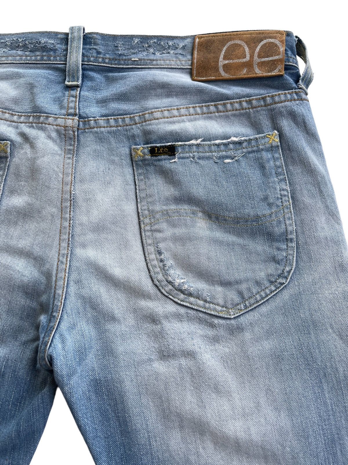 Lee Vintage Lee 101 Men Tapered Distressed Denim Size US 33 - 11 Thumbnail
