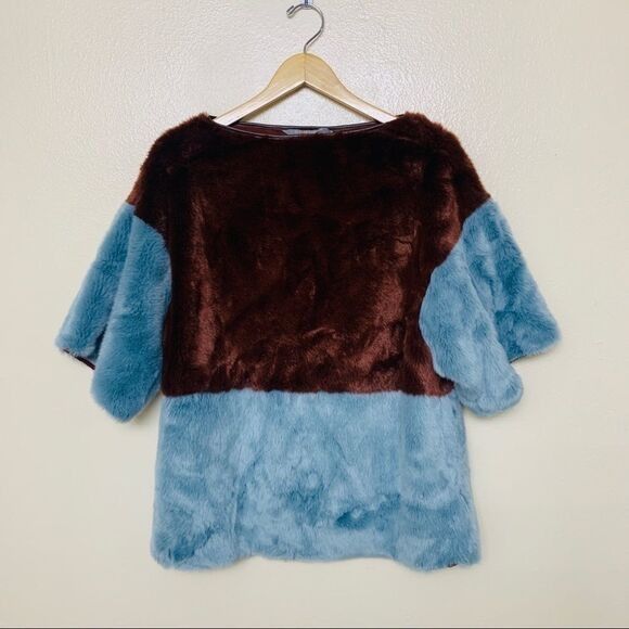 Clover Canyon Clover Canyon Women Sweater Soft Faux Fur Brown Blue Color B Size S / US 4 / IT 40 - 3 Thumbnail